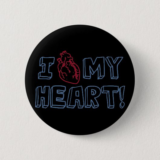 Ik hou van mijn hart ronde button 5,7 cm (Voorkant)