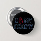 Ik hou van mijn hart ronde button 5,7 cm (Voorkant /achterkant)