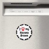 Ik hou van mijn Havana bruine kat Magneet (Insitu (Vaatwasser))