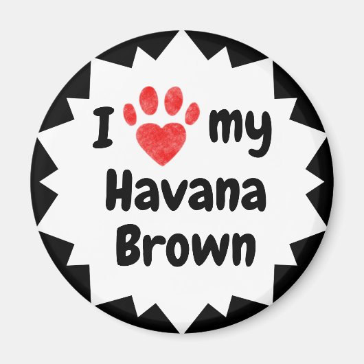 Ik hou van mijn Havana bruine kat Magneet (Voorkant)