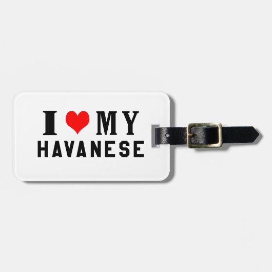 Ik hou van mijn Havanese Bagagelabel (Voorkant horizontaal)