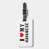 Ik hou van mijn Havanese Bagagelabel (Voorkant verticaal)