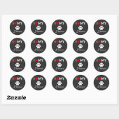 Ik hou van mijn Havanese hond aangepaste tekst Ronde Sticker (Vel)
