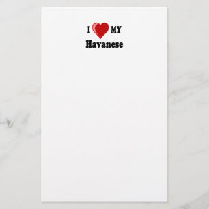 Ik hou van mijn Havanese hond Briefpapier