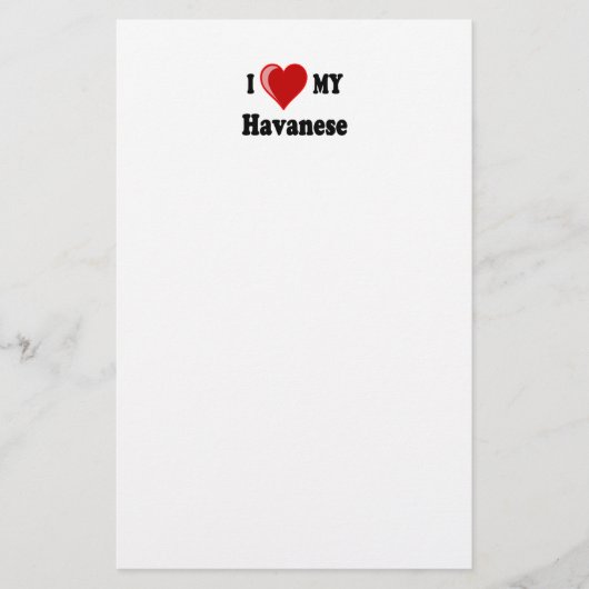 Ik hou van mijn Havanese hond Briefpapier (Voorkant)