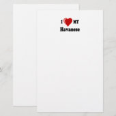 Ik hou van mijn Havanese hond Briefpapier (Voorkant / Achterkant)