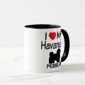 Ik hou van mijn Havanese hond Mok (Voorkant rechts)