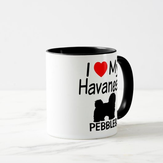 Ik hou van mijn Havanese hond Mok (Voorkant rechts)