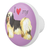 Ik hou van mijn Havanese Keramische Knop (Rechts)