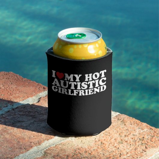 Ik hou van mijn heet autistisch Vriendin GF autism Blikjeskoeler (Insitu Zwembad)