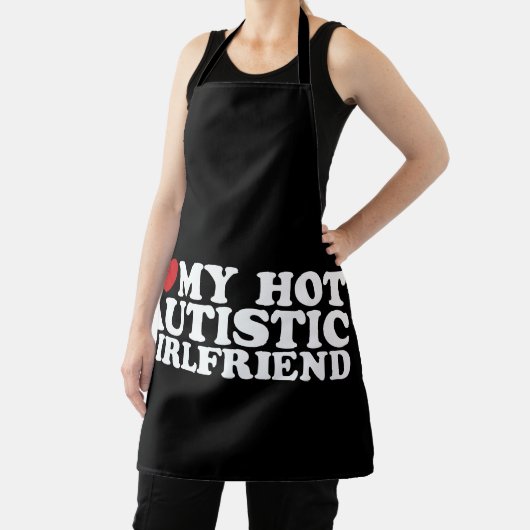 Ik hou van mijn heet autistisch Vriendin GF autism Schort (Insitu)