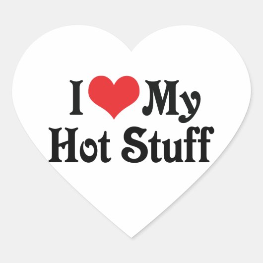 Ik Hou Van Mijn Heet Spul Hart Sticker (Voorkant)