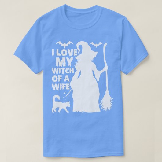 Ik hou van mijn heks van een vrouw Halloween T-shirt (Design voorkant)