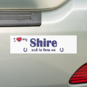 Ik hou van mijn hemd (mannelijk paard) bumpersticker (Op auto)