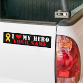 Ik hou van mijn Hero Militaire Bumpersticker (Op Truck)