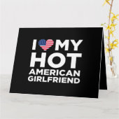Ik hou van mijn hete Amerikaanse vriendin Kaart (Gele Bloem)