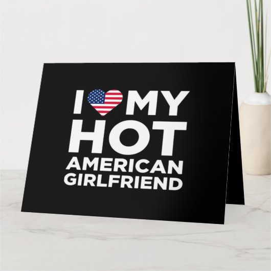 Ik hou van mijn hete Amerikaanse vriendin Kaart (Voorkant)