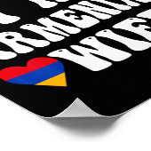 Ik hou van mijn hete Armeense vrouw Armenië vlag h Poster (Hoek)