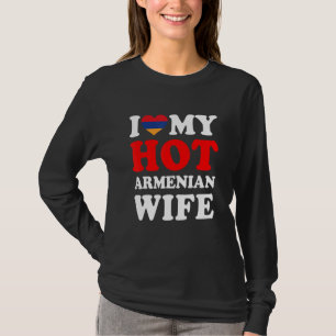 Ik hou van mijn hete Armeense vrouw grappig echtge T-shirt