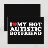 Ik hou van mijn hete autistische vriendje BF autis Briefkaart (Voorkant / Achterkant)