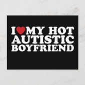 Ik hou van mijn hete autistische vriendje BF autis Briefkaart (Voorkant)