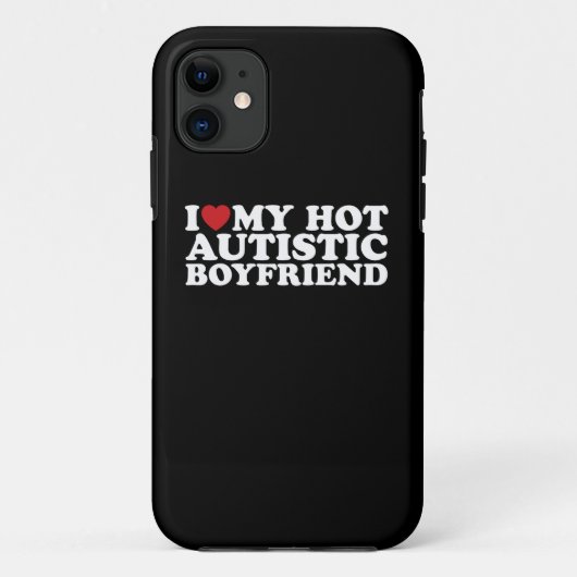 Ik hou van mijn hete autistische vriendje BF autis Case-Mate iPhone Case (Achterkant)