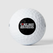 Ik hou van mijn hete autistische vriendje BF autis Golfballen (Voorkant)