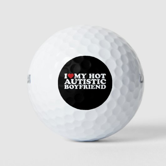 Ik hou van mijn hete autistische vriendje BF autis Golfballen (Voorkant)