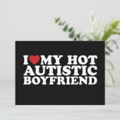 Ik hou van mijn hete autistische vriendje BF autis Kaart (Staand voorkant)