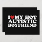 Ik hou van mijn hete autistische vriendje BF autis Kaart (Voorkant / Achterkant)