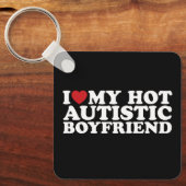 Ik hou van mijn hete autistische vriendje BF autis Sleutelhanger (Voorkant)
