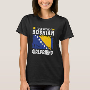 Ik hou van mijn hete bosnische Vriendin paar bosni T-shirt