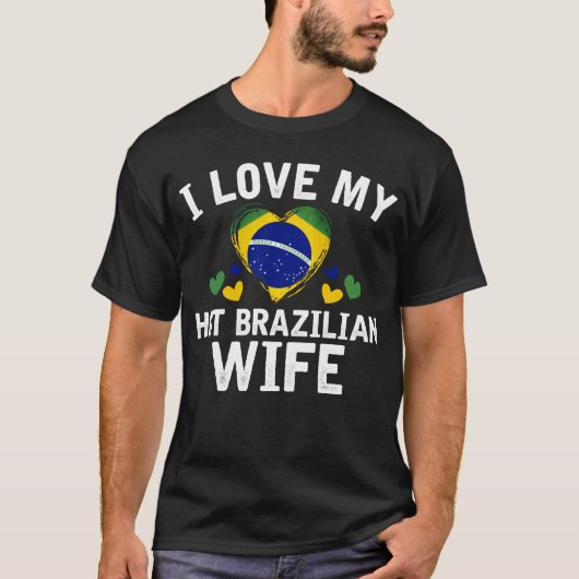 Ik hou van mijn hete Braziliaanse cadeautje voor T T-shirt (Voorkant)