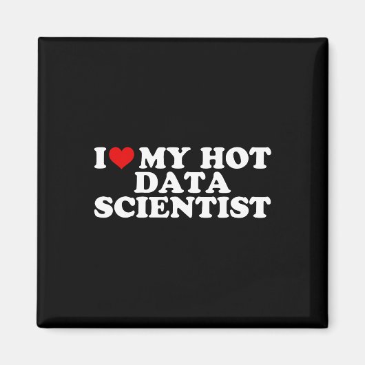 Ik hou van mijn hete data scientist vriendje paar magneet (Voorkant)