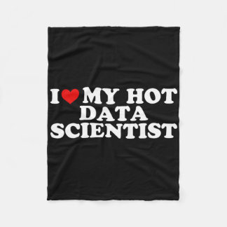 Ik hou van mijn hete data wetenschapper vriend kop fleece deken