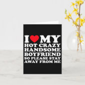 Ik hou van mijn hete gekke knappe vriend dus blijf kaart (Gele Bloem)