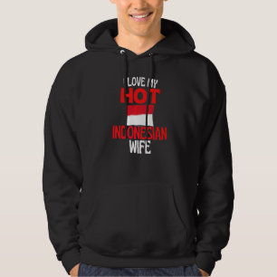 Ik hou van mijn hete Indonesische vrouw Indonesië Hoodie