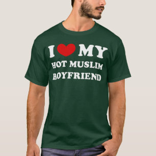 Ik hou van mijn hete moslim-vriend hart hete mosli t-shirt
