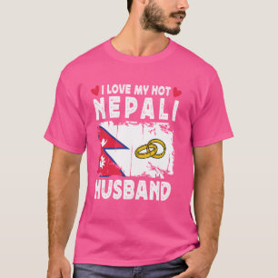 Ik hou van mijn hete Nepalese man echtgenoten Nepa T-shirt