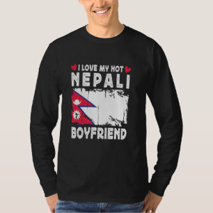 Ik hou van mijn hete Nepalese vriendje paar Nepal T-shirt