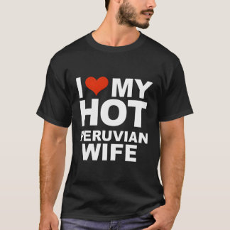 Ik hou van mijn hete Peruaanse vrouw echtgenoot hu T-shirt