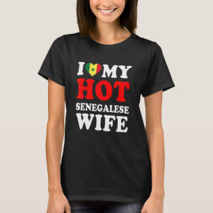 Ik hou van mijn hete Senegalese vrouw grappige man T-shirt