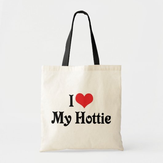 Ik hou van mijn hete tote bag (Voorkant)