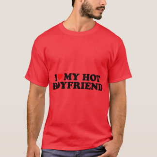 Ik hou van mijn hete vriend Hart Mijn Ik hou van v T-shirt