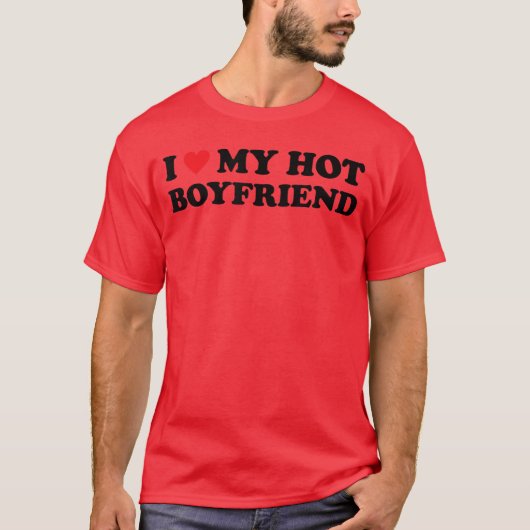 Ik hou van mijn hete vriend t-shirt (Voorkant)