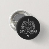 Ik hou van mijn hete Vriendin Halloween Skeleton F Ronde Button 3,2 Cm (Voorkant /achterkant)