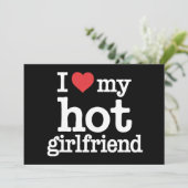 Ik hou van mijn hete vriendin Valentijnsdag Gf Cad Feestdagenkaart (Staand voorkant)