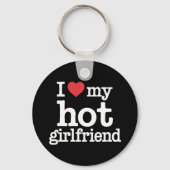 Ik hou van mijn hete vriendin Valentijnsdag Gf Cad Sleutelhanger (Voorkant)