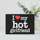 Ik hou van mijn hete Vriendin Valentijnsdag GF Gif Bedankkaart (Staand voorkant)