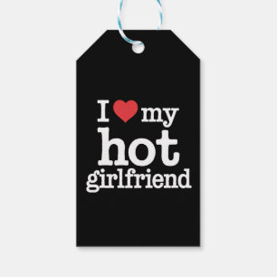 Ik hou van mijn hete Vriendin Valentijnsdag GF Gif Cadeaulabel